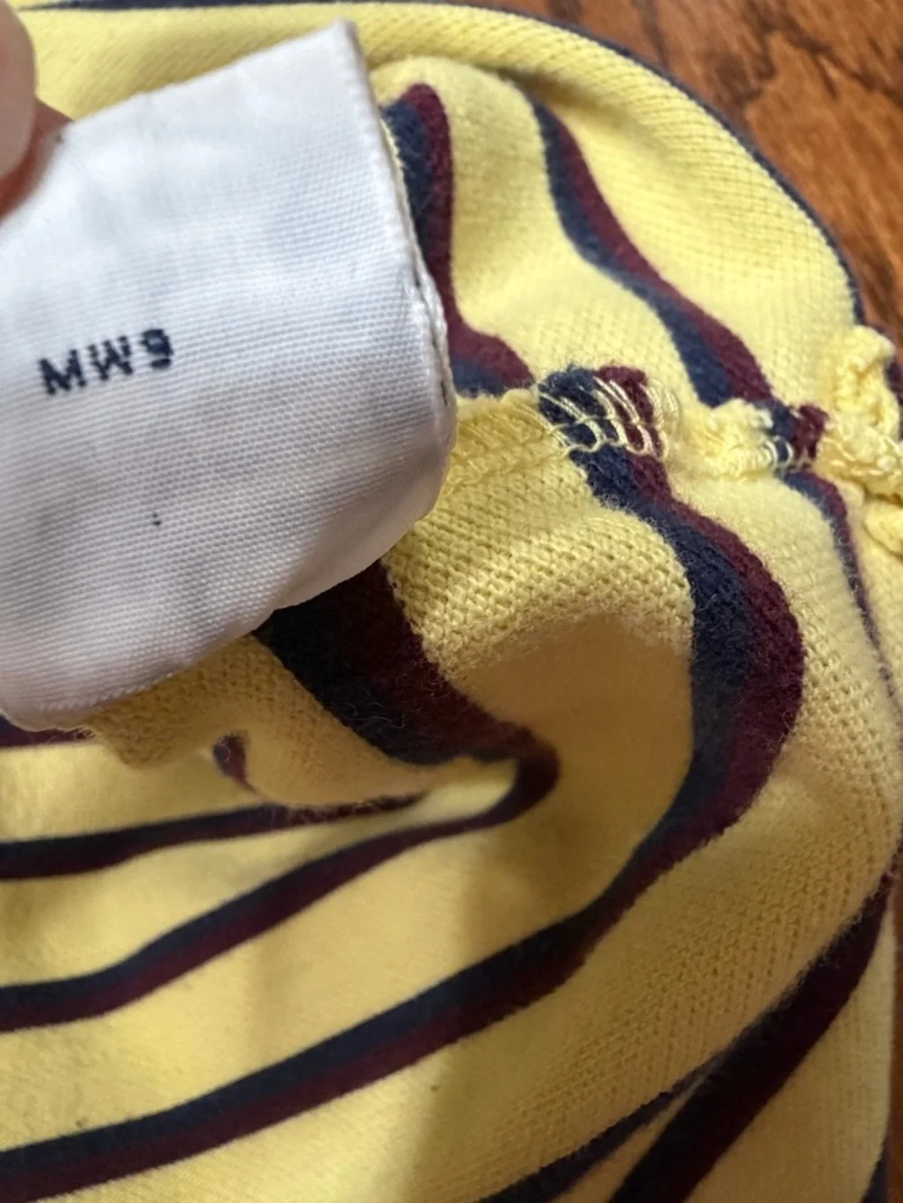 Polo Ralph Lauren Men’s XL Yellow Navy Maroon Striped Polo Shirt